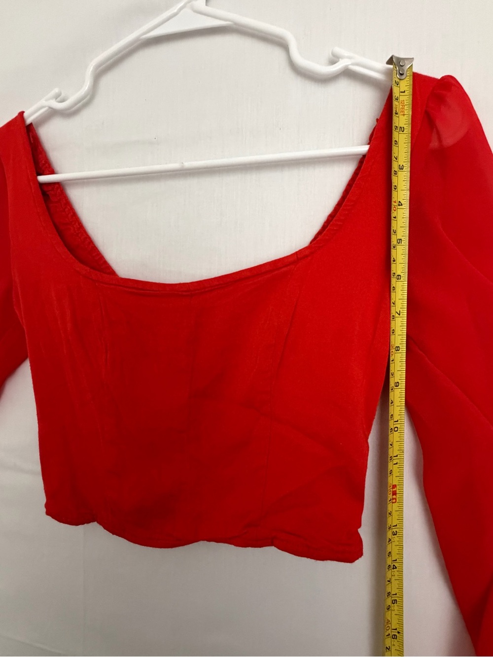 Urban Outfitters Women’s Red Crop Blouse Size XS Excellent (A843) - Picture 12 of 12